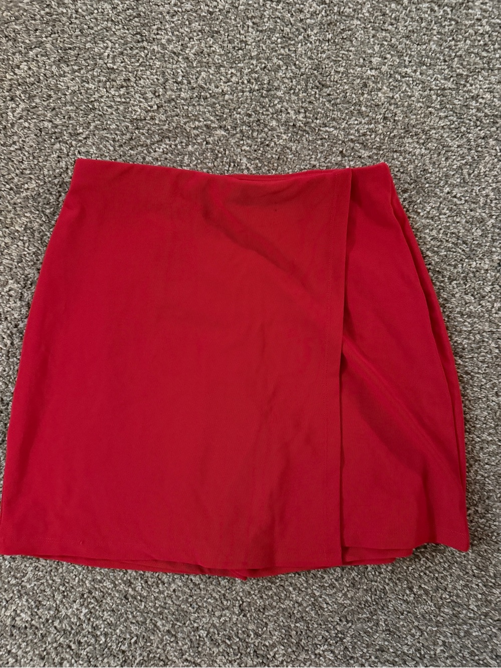 Boston Proper - Red Wrap Mini Skirt with shorts- Women